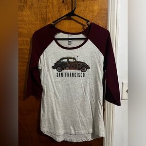 Mid Sleeve San Francisco Two-toned Shirt